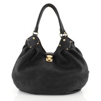 Louis Vuitton L Hobo Mahina Leather Black 45304122