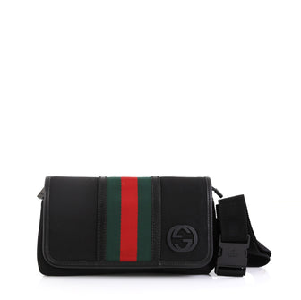 Gucci Web Waist Bag Techno Canvas Black 4530415