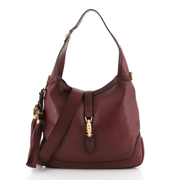 Gucci New Jackie Bag Leather Medium Red 4530421