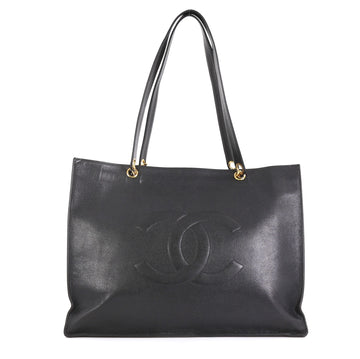 Chanel Vintage CC Chain Tote Caviar Large Black 4530448