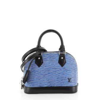 Louis Vuitton Alma Handbag Epi Leather BB Blue 4530472