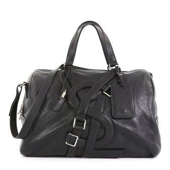 Saint Laurent Vavin Duffle Bag Leather Large Black 4530491
