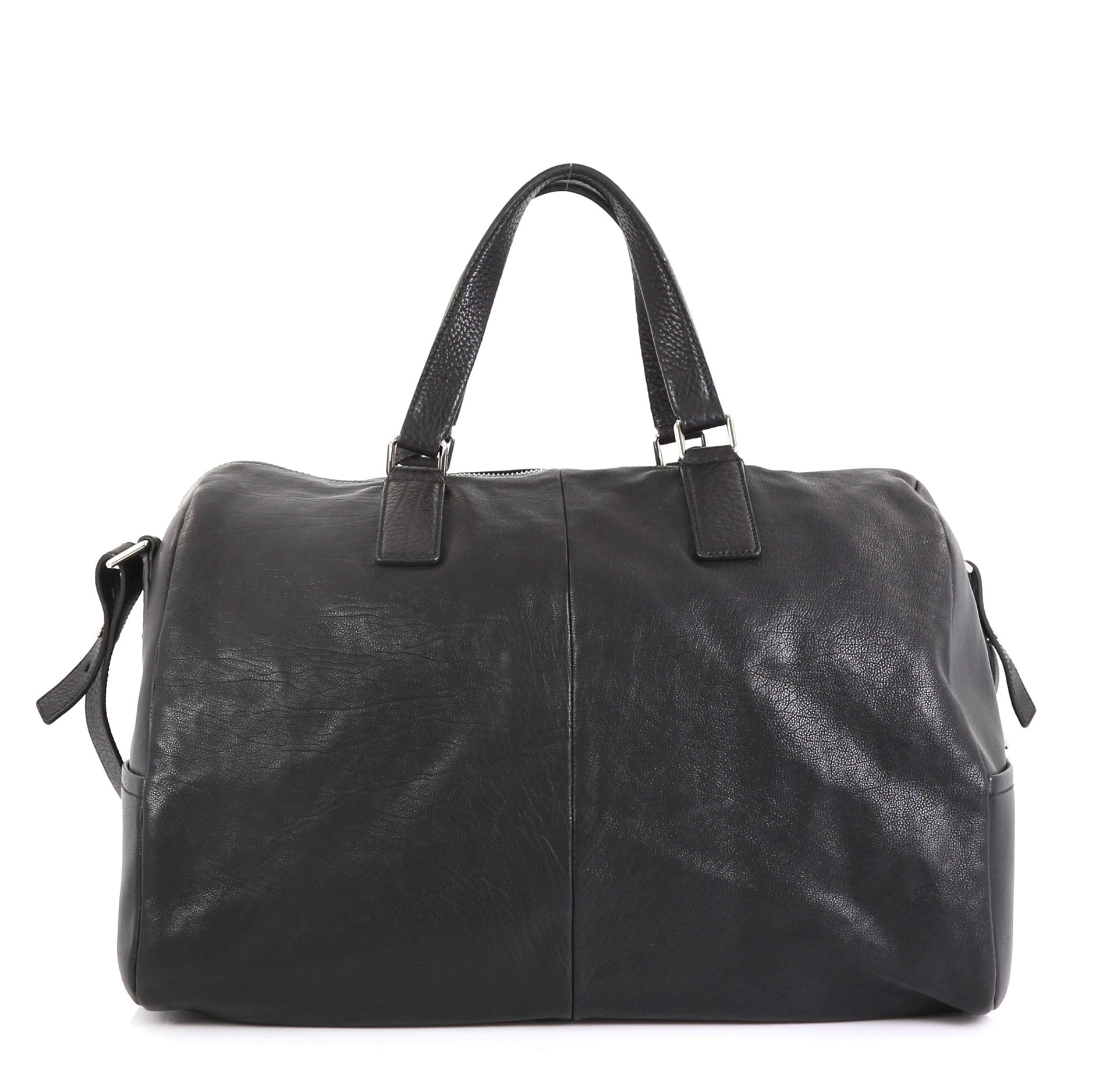 Saint Laurent Vavin Duffle Bag Leather Large Black 4530491