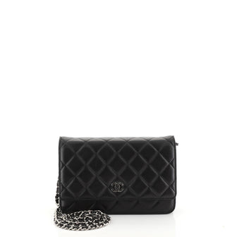 Chanel Wallet on Chain Quilted Lambskin Black 45316105