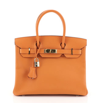 Hermes Birkin Handbag Orange Epsom with Gold Hardware 30 Orange 4531626