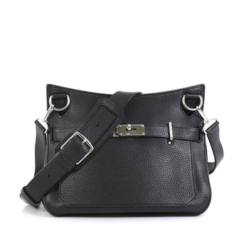 Hermes Jypsiere Handbag Clemence 28 Black 4531628