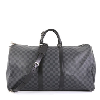 Louis Vuitton Keepall Bandouliere Bag Damier Graphite 55 Black 4531634