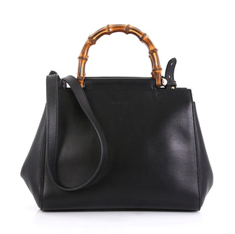 Gucci Nymphaea Tote Leather Small Black 4531636