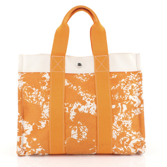 Hermes Fourre Tout Handbag Printed Toile PM Orange 4531668