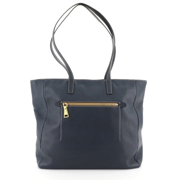 Prada Front Zip Pocket Tote Vitello Daino XL Blue 4531685
