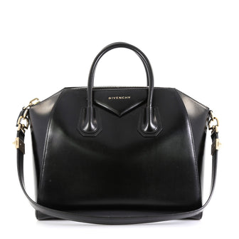 Givenchy Antigona Bag Glazed Leather Medium Black 453201