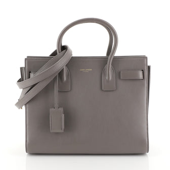 Saint Laurent Sac de Jour Bag Leather Baby Gray 453292