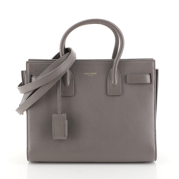 Saint Laurent Sac de Jour Bag Leather Baby Gray 453292
