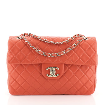 Chanel Classic Soft Flap Bag Quilted Lambskin Maxi Red 453561