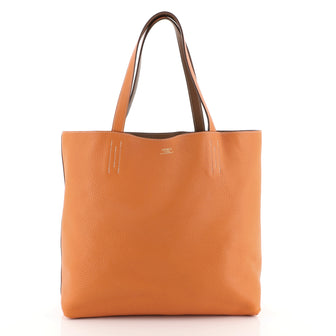 Hermes Double Sens Tote Clemence 45 Brown 453591
