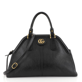 Gucci RE(BELLE) Top Handle Bag Leather Medium Black 4536011