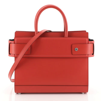 Givenchy Horizon Satchel Leather Small Red 453692