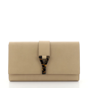 Saint Laurent Chyc Clutch Leather Neutral 453698
