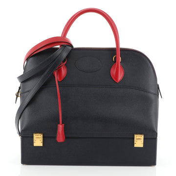 Hermes Bolide Macpherson Handbag Courchevel 34 Blue 4537521