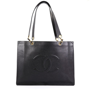 Chanel Vintage CC Chain Tote Caviar XL Black 4537714