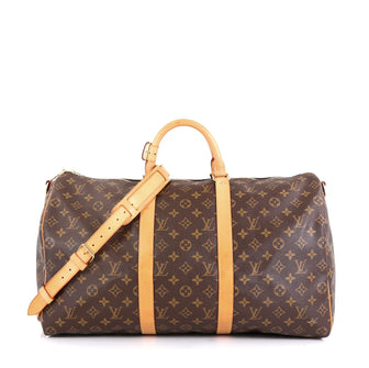 Louis Vuitton Keepall Bandouliere Bag Monogram Canvas 50 Brown 453771