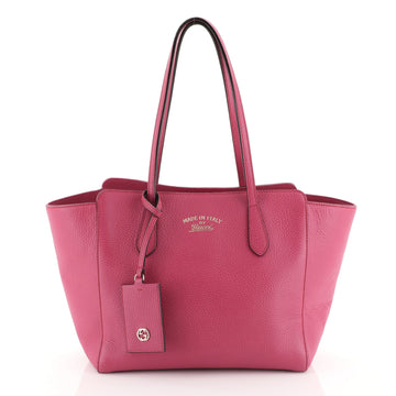 Gucci Swing Tote Leather Medium Pink 4537722
