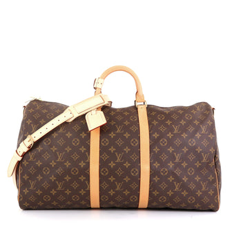 Louis Vuitton Keepall Bandouliere Bag Monogram Canvas 55 Brown 453772