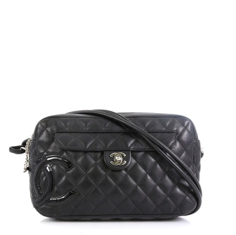 Chanel Cambon Camera Bag Quilted Leather Black 453813