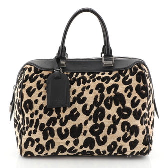 Louis Vuitton Speedy Handbag Limited Edition Stephen Sprouse Leopard Chenille  Black 453819