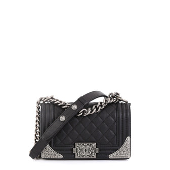 Chanel - Dallas Boy Flap Bag Quilted Calfskin with Metal Adornments - Bag -  Catawiki