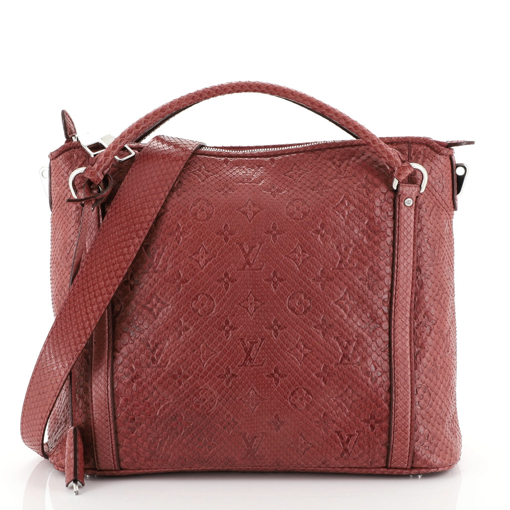 Louis Vuitton Antheia Ixia Handbag Python PM Red