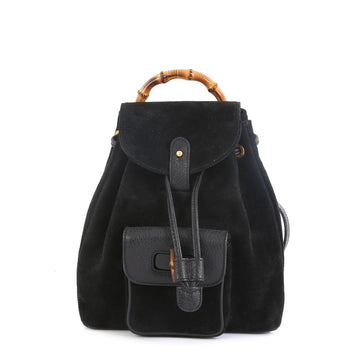 Gucci Vintage Bamboo Backpack Suede Mini