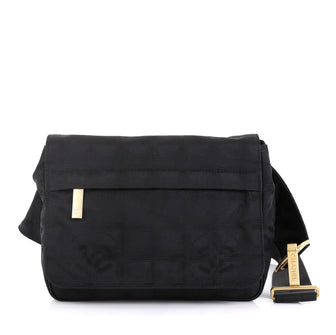 Chanel Travel Line Flap Waist Bag Nylon Medium Black 4539619