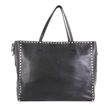 Valentino Rockstud Untitled Tote Leather Black 4539716