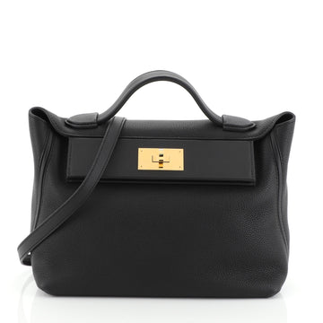Hermes 24/24 Handbag Maurice with Swift 29 Black 453971