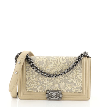 Chanel Cordoba Boy Flap Bag Leather Old Medium Neutral 4539720