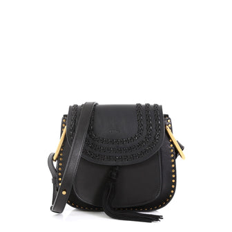 Chloe Hudson Handbag Whipstitch Leather Medium Black 453972