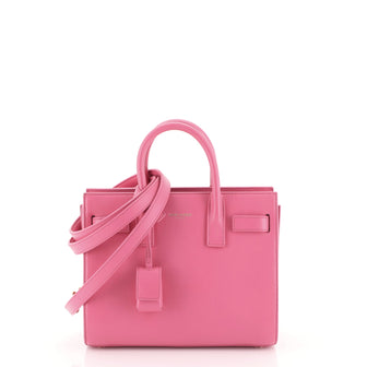 Saint Laurent Sac de Jour NM Bag Leather Nano Pink 453978