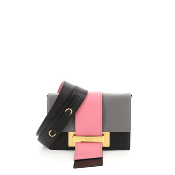 Prada Plex Ribbon Shoulder Bag City Calfskin Small Black 4539813