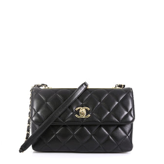 Chanel Trendy CC Flap Bag Quilted Lambskin Medium Black 453985
