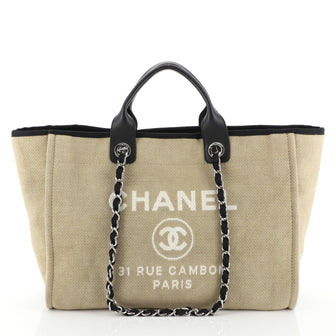 Chanel Deauville Tote Canvas Large