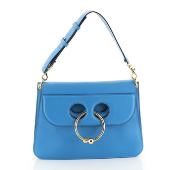 J.W. Anderson Pierce Shoulder Bag Leather Medium Blue 454142