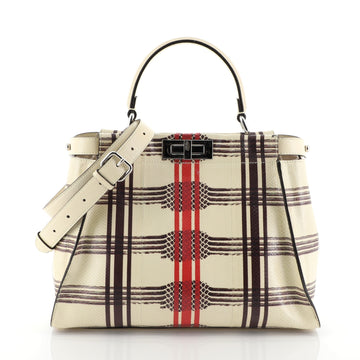 Fendi Peekaboo Bag Python Regular Neutral 45427125