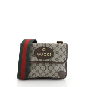 Gucci Animalier Flap Messenger GG Coated Canvas Small Brown 45427126