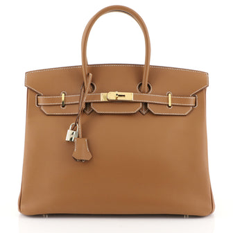 Hermes Birkin Handbag Brown Epsom with Gold Hardware 35 Brown 4542723