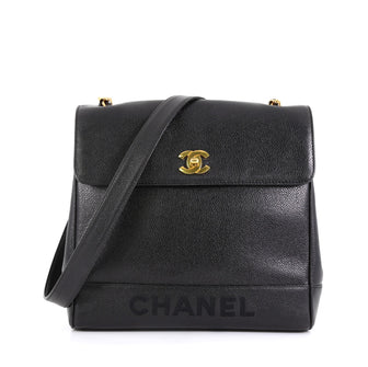 Chanel Vintage CC Top Flap Bag Caviar Black 4542736