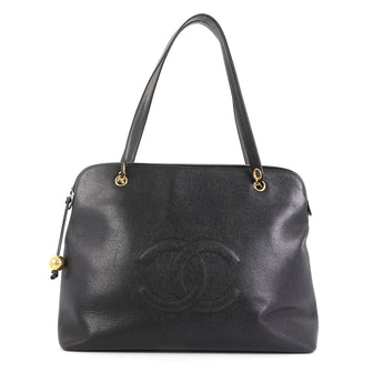 Chanel Vintage Timeless Zip Tote Caviar Large Black 4542737