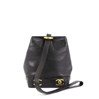 Chanel Vintage CC Bucket Shoulder Bag Caviar Mini Black 4542751