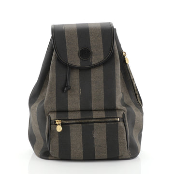 Fendi Pequin Front Pocket Backpack Coated Canvas Medium Brown 4542774