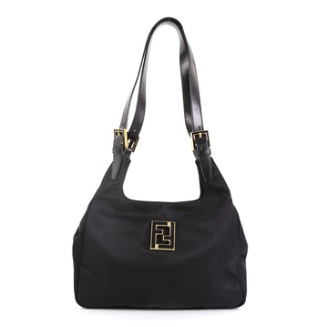 Fendi Vintage Logo Tote Nylon Medium Black 4542787